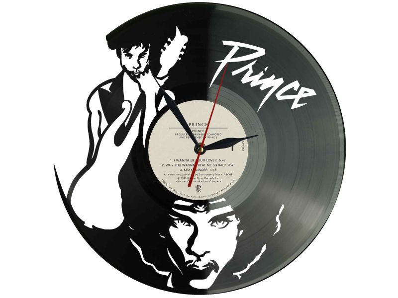 Prince of Pop Winyl Zegar Ścienny Płyta Winylowa Unikalna Dekoracja Dla Fanów Muzyki Prezent Upominek Gift EVEVO Z0047