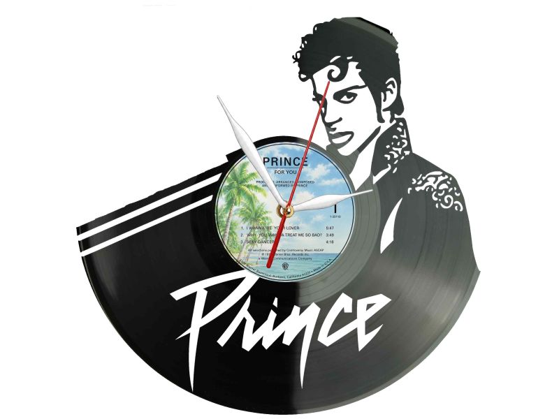 Prince of Pop Winyl Zegar Ścienny Płyta Winylowa Unikalna Dekoracja Dla Fanów Muzyki Prezent Upominek Gift EVEVO Z0048