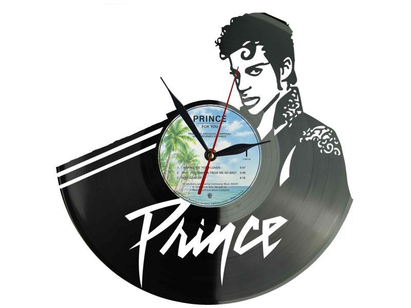 Prince of Pop Winyl Zegar Ścienny Płyta Winylowa Unikalna Dekoracja Dla Fanów Muzyki Prezent Upominek Gift EVEVO Z0048