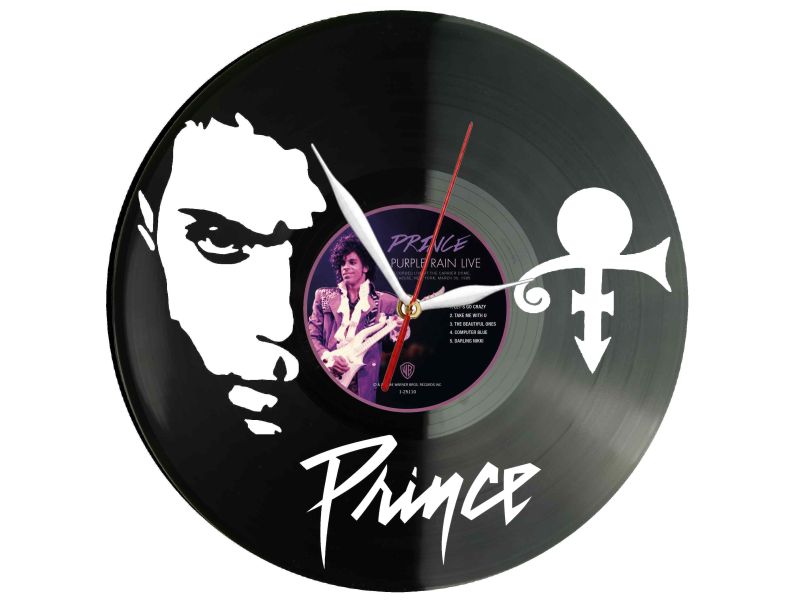 Prince of Pop Winyl Zegar Ścienny Płyta Winylowa Unikalna Dekoracja Dla Fanów Muzyki Prezent Upominek Gift EVEVO Z0049