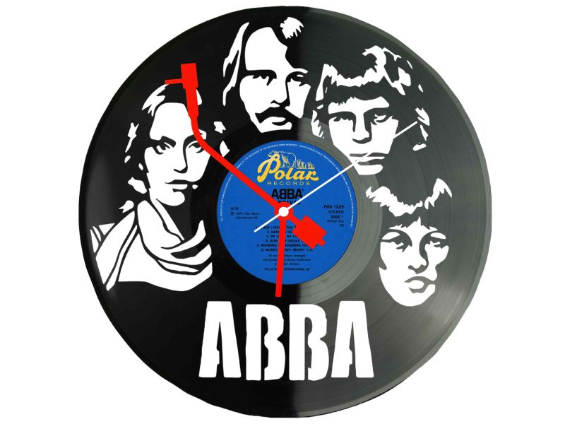 ABBA Winyl Zegar Ścienny Płyta Winylowa Unikalna Dekoracja Dla Fanów Muzyki Prezent Upominek Gift EVEVO Z0051