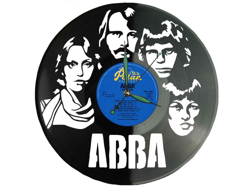 ABBA Winyl Zegar Ścienny Płyta Winylowa Unikalna Dekoracja Dla Fanów Muzyki Prezent Upominek Gift EVEVO Z0051