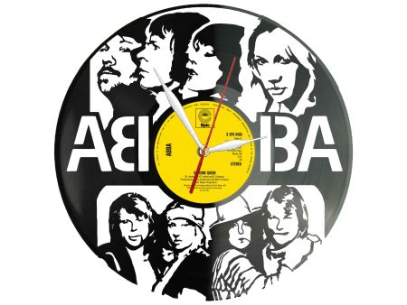ABBA Winyl Zegar Ścienny Płyta Winylowa Unikalna Dekoracja Dla Fanów Muzyki Prezent Upominek Gift EVEVO Z0052