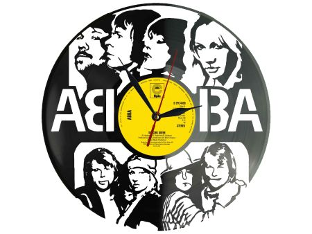 ABBA Winyl Zegar Ścienny Płyta Winylowa Unikalna Dekoracja Dla Fanów Muzyki Prezent Upominek Gift EVEVO Z0052
