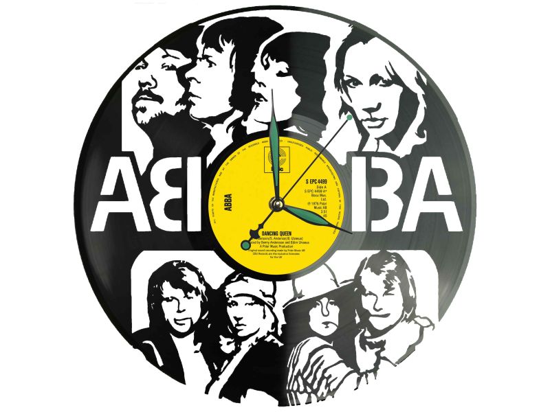 ABBA Winyl Zegar Ścienny Płyta Winylowa Unikalna Dekoracja Dla Fanów Muzyki Prezent Upominek Gift EVEVO Z0052