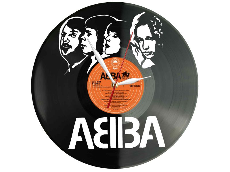ABBA Winyl Zegar Ścienny Płyta Winylowa Unikalna Dekoracja Dla Fanów Muzyki Prezent Upominek Gift EVEVO Z0053
