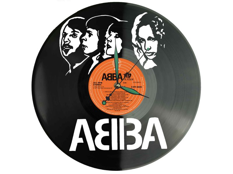 ABBA Winyl Zegar Ścienny Płyta Winylowa Unikalna Dekoracja Dla Fanów Muzyki Prezent Upominek Gift EVEVO Z0053