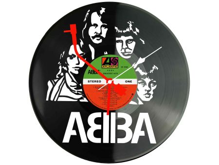 ABBA Winyl Zegar Ścienny Płyta Winylowa Unikalna Dekoracja Dla Fanów Muzyki Prezent Upominek Gift EVEVO Z0054