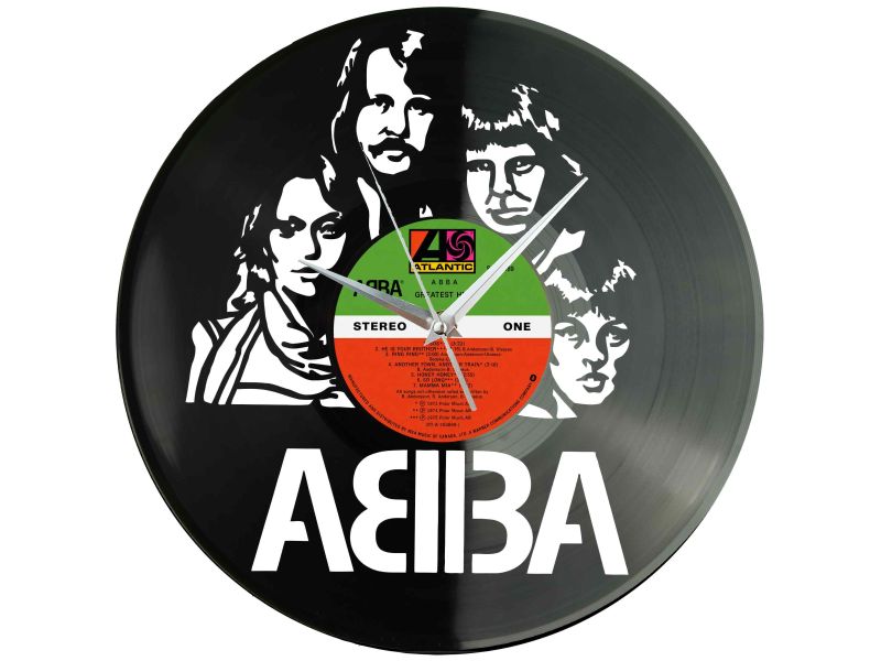 ABBA Winyl Zegar Ścienny Płyta Winylowa Unikalna Dekoracja Dla Fanów Muzyki Prezent Upominek Gift EVEVO Z0054