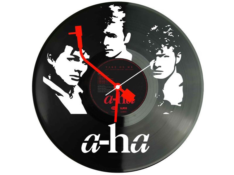 a-ha Winyl Zegar Ścienny Płyta Winylowa Unikalna Dekoracja Dla Fanów Muzyki Prezent Upominek Gift EVEVO Z0058