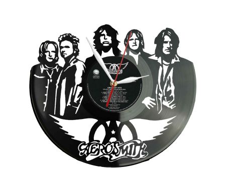 Aerosmith Winyl Zegar Ścienny Płyta Winylowa Unikalna Dekoracja Dla Fanów Muzyki Prezent Upominek Gift EVEVO Z0059