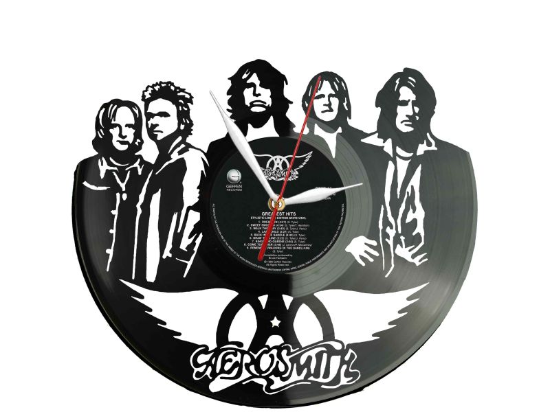 Aerosmith Winyl Zegar Ścienny Płyta Winylowa Unikalna Dekoracja Dla Fanów Muzyki Prezent Upominek Gift EVEVO Z0059