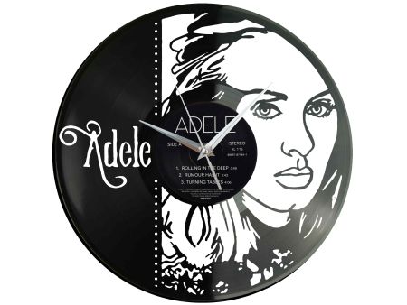 Adele Winyl Zegar Ścienny Płyta Winylowa Unikalna Dekoracja Dla Fanów Muzyki Prezent Upominek Gift EVEVO Z0061