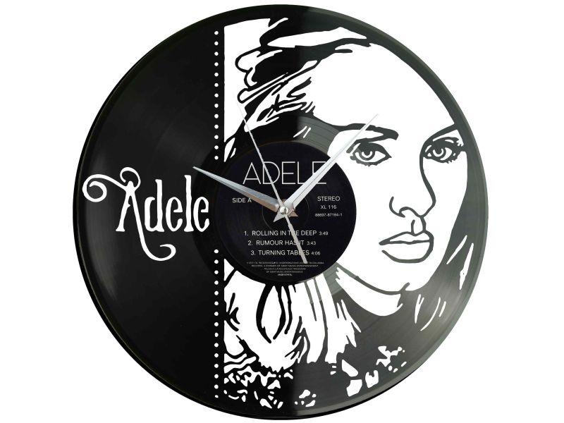 Adele Winyl Zegar Ścienny Płyta Winylowa Unikalna Dekoracja Dla Fanów Muzyki Prezent Upominek Gift EVEVO Z0061