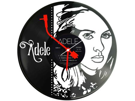 Adele Winyl Zegar Ścienny Płyta Winylowa Unikalna Dekoracja Dla Fanów Muzyki Prezent Upominek Gift EVEVO Z0061