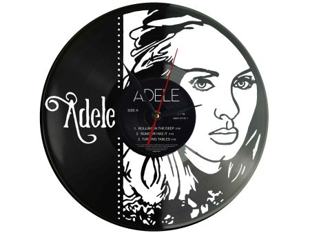 Adele Winyl Zegar Ścienny Płyta Winylowa Unikalna Dekoracja Dla Fanów Muzyki Prezent Upominek Gift EVEVO Z0061