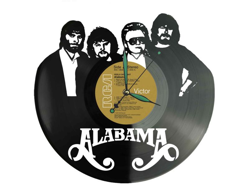 Alabama Winyl Zegar Ścienny Płyta Winylowa Unikalna Dekoracja Dla Fanów Muzyki Prezent Upominek Gift EVEVO Z0062