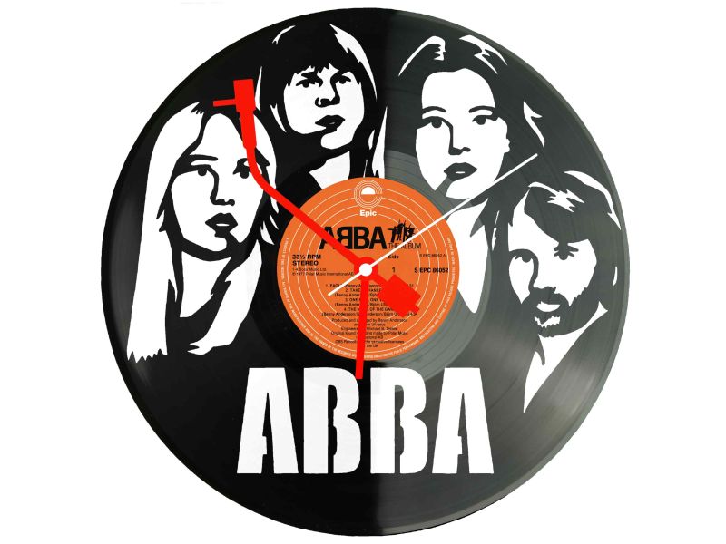 ABBA Winyl Zegar Ścienny Płyta Winylowa Unikalna Dekoracja Dla Fanów Muzyki Prezent Upominek Gift EVEVO Z0063