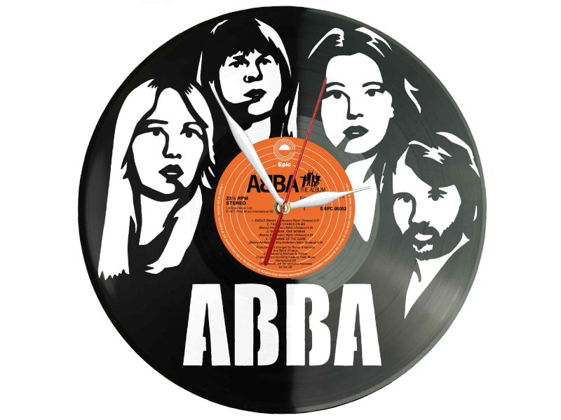 ABBA Winyl Zegar Ścienny Płyta Winylowa Unikalna Dekoracja Dla Fanów Muzyki Prezent Upominek Gift EVEVO Z0063