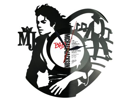 Michael Jackson Winyl Zegar Ścienny Płyta Winylowa Unikalna Dekoracja Dla Fanów Muzyki Prezent Upominek Gift EVEVO Z0067