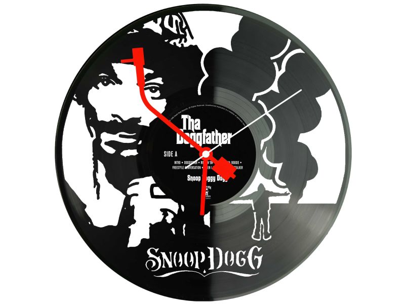 Snoop Dogg Winyl Zegar Ścienny Płyta Winylowa Unikalna Dekoracja Dla Fanów Muzyki Prezent Upominek Gift EVEVO Z0068