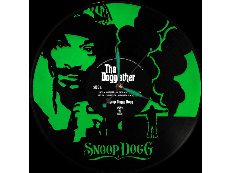 Snoop Dogg Winyl Zegar Ścienny Płyta Winylowa Unikalna Dekoracja Dla Fanów Muzyki Prezent Upominek Gift EVEVO Z0068