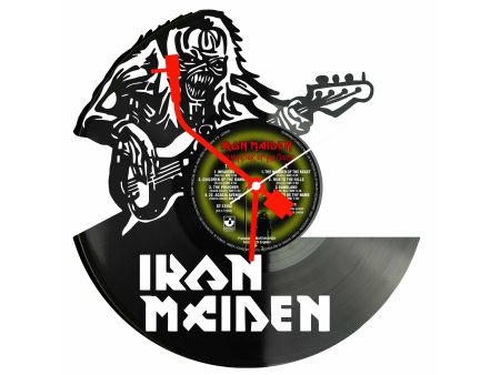 Iron Maiden Winyl Zegar Ścienny Płyta Winylowa Unikalna Dekoracja Dla Fanów Muzyki Prezent Upominek Gift EVEVO Z0069