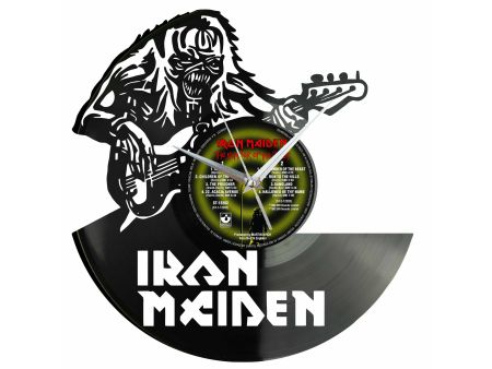 Iron Maiden Winyl Zegar Ścienny Płyta Winylowa Unikalna Dekoracja Dla Fanów Muzyki Prezent Upominek Gift EVEVO Z0069