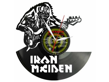 Iron Maiden Winyl Zegar Ścienny Płyta Winylowa Unikalna Dekoracja Dla Fanów Muzyki Prezent Upominek Gift EVEVO Z0069