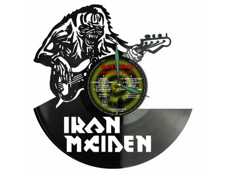 Iron Maiden Winyl Zegar Ścienny Płyta Winylowa Unikalna Dekoracja Dla Fanów Muzyki Prezent Upominek Gift EVEVO Z0069
