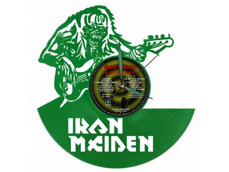 Iron Maiden Winyl Zegar Ścienny Płyta Winylowa Unikalna Dekoracja Dla Fanów Muzyki Prezent Upominek Gift EVEVO Z0069