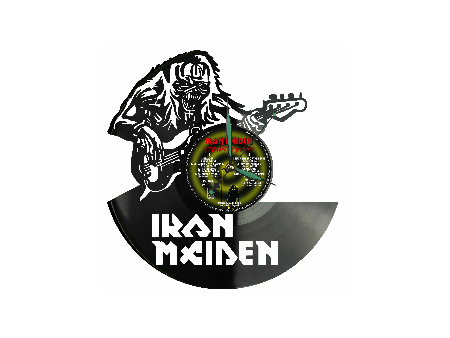 Iron Maiden Winyl Zegar Ścienny Płyta Winylowa Unikalna Dekoracja Dla Fanów Muzyki Prezent Upominek Gift EVEVO Z0069
