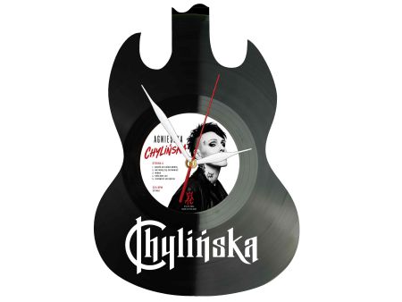 Agnieszka Chylińska Winyl Zegar Ścienny Płyta Winylowa Unikalna Dekoracja Dla Fanów Muzyki Prezent Upominek Gift EVEVO Z0070