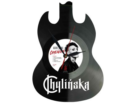 Agnieszka Chylińska Winyl Zegar Ścienny Płyta Winylowa Unikalna Dekoracja Dla Fanów Muzyki Prezent Upominek Gift EVEVO Z0070
