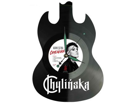 Agnieszka Chylińska Winyl Zegar Ścienny Płyta Winylowa Unikalna Dekoracja Dla Fanów Muzyki Prezent Upominek Gift EVEVO Z0070