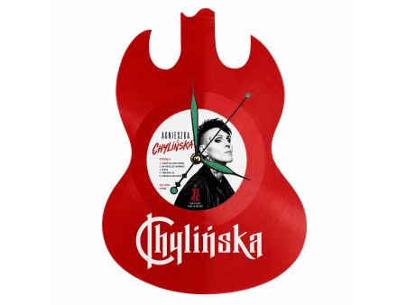 Agnieszka Chylińska Winyl Zegar Ścienny Płyta Winylowa Unikalna Dekoracja Dla Fanów Muzyki Prezent Upominek Gift EVEVO Z0070