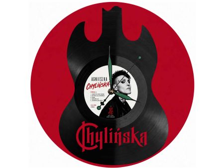 Agnieszka Chylińska Winyl Zegar Ścienny Płyta Winylowa Unikalna Dekoracja Dla Fanów Muzyki Prezent Upominek Gift EVEVO Z0070