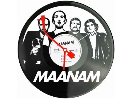 Maanam Winyl Zegar Ścienny Płyta Winylowa Unikalna Dekoracja Dla Fanów Muzyki Prezent Upominek Gift EVEVO Z0073