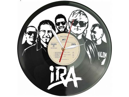 IRA Winyl Zegar Ścienny Płyta Winylowa Unikalna Dekoracja Dla Fanów Muzyki Prezent Upominek Gift EVEVO Z0075