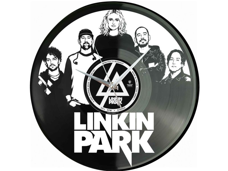 Linkin Park Winyl Zegar Ścienny Płyta Winylowa Unikalna Dekoracja Dla Fanów Muzyki Prezent Upominek Gift EVEVO Z0077