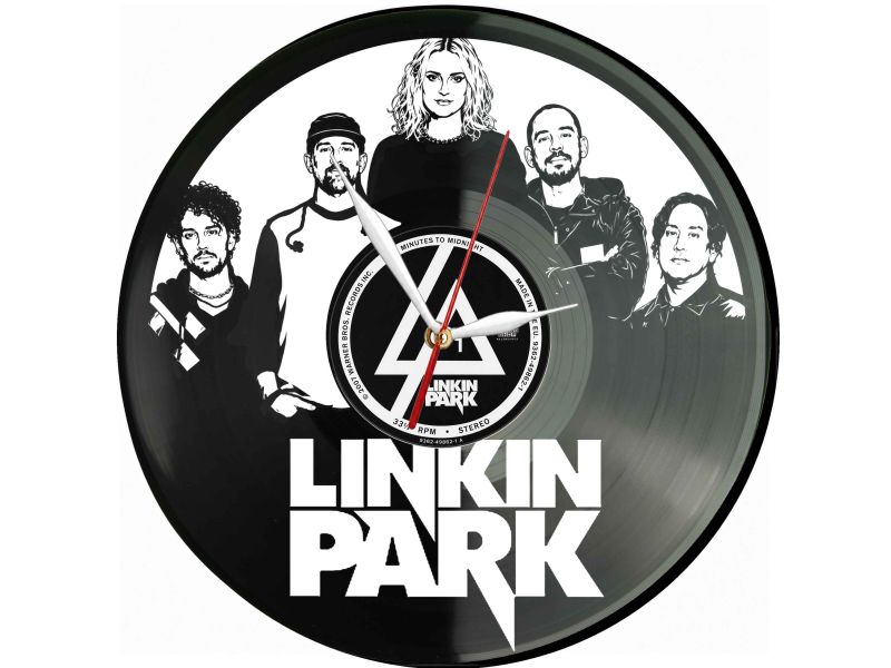 Linkin Park Winyl Zegar Ścienny Płyta Winylowa Unikalna Dekoracja Dla Fanów Muzyki Prezent Upominek Gift EVEVO Z0077