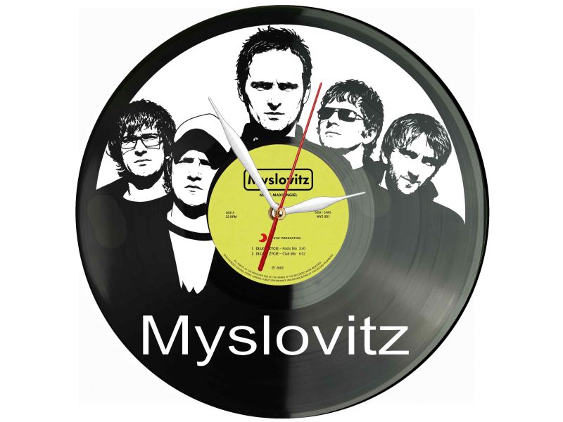 Myslovitz Winyl Zegar Ścienny Płyta Winylowa Unikalna Dekoracja Dla Fanów Muzyki Prezent Upominek Gift EVEVO Z0078