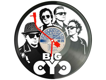 Big Cyc Winyl Zegar Ścienny Płyta Winylowa Unikalna Dekoracja Dla Fanów Muzyki Prezent Upominek Gift EVEVO Z0079