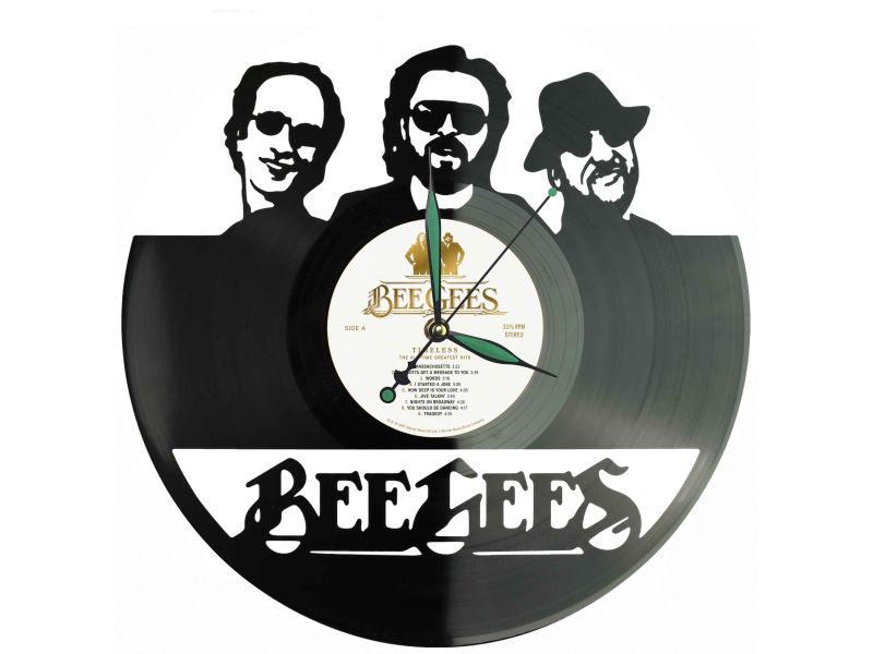 Bee Gees Winyl Zegar Ścienny Płyta Winylowa Unikalna Dekoracja Dla Fanów Muzyki Prezent Upominek Gift EVEVO Z0086