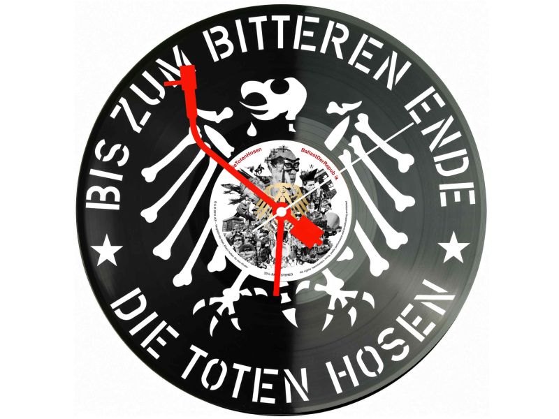 Die Toten Hosen Winyl Zegar Ścienny Płyta Winylowa Unikalna Dekoracja Dla Fanów Muzyki Prezent Upominek Gift EVEVO Z0087