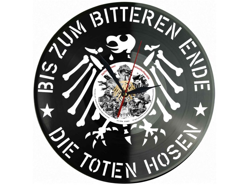 Die Toten Hosen Winyl Zegar Ścienny Płyta Winylowa Unikalna Dekoracja Dla Fanów Muzyki Prezent Upominek Gift EVEVO Z0087