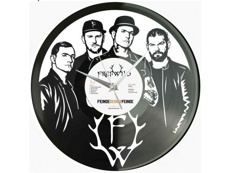Frei.Wild Winyl Zegar Ścienny Płyta Winylowa Unikalna Dekoracja Dla Fanów Muzyki Prezent Upominek Gift EVEVO Z0089