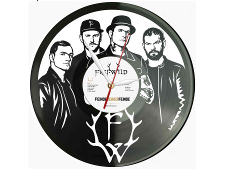 Frei.Wild Winyl Zegar Ścienny Płyta Winylowa Unikalna Dekoracja Dla Fanów Muzyki Prezent Upominek Gift EVEVO Z0089