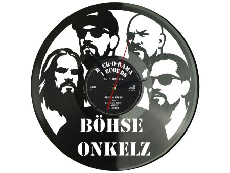 Böhse Onkelz Winyl Zegar Ścienny Płyta Winylowa Unikalna Dekoracja Dla Fanów Muzyki Prezent Upominek Gift EVEVO Z0090