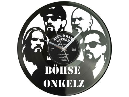 Böhse Onkelz Winyl Zegar Ścienny Płyta Winylowa Unikalna Dekoracja Dla Fanów Muzyki Prezent Upominek Gift EVEVO Z0090